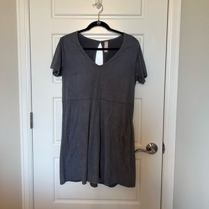 Grey Blue Suede Dress